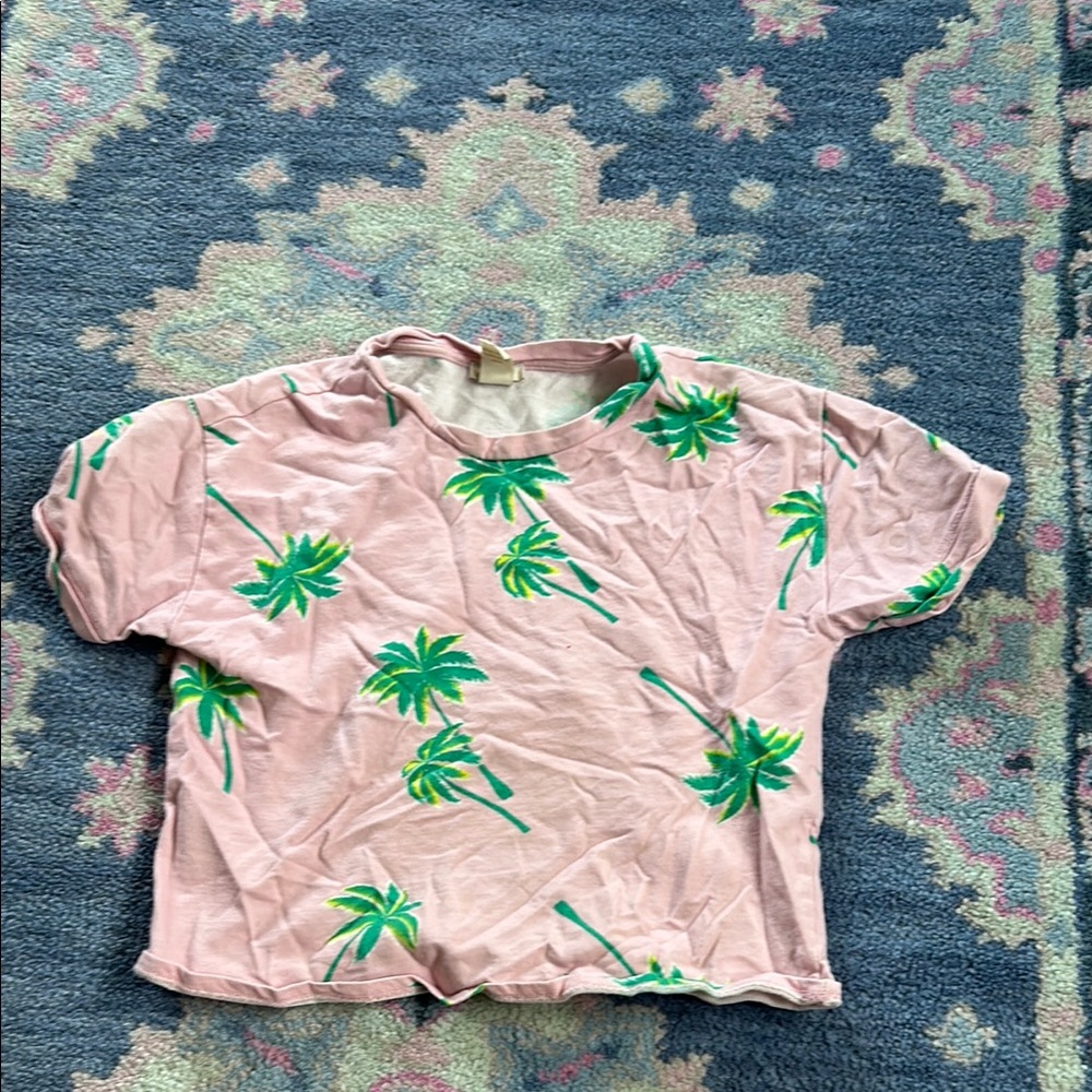 Pink Palm Tree Kids Shirt